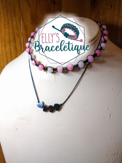 Pink ombre choker
