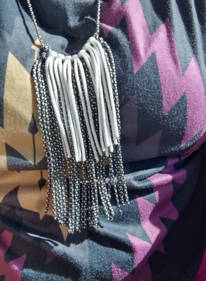 Boho fringe necklace